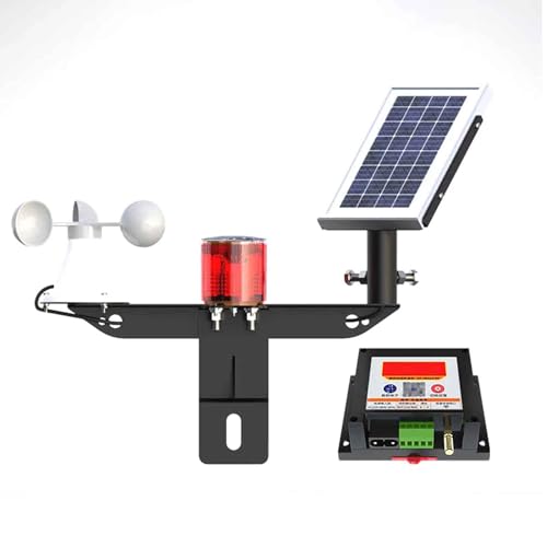 iDili Solar Wind Speed Alarm/Docks/Cableways/BridgesEtc.Suitable for Safety Protection Management in Various Industries