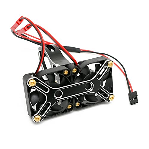 Aluminum 7075-T6 Motor Heatsink With Dual Metal Frame Waterproof Cooling Fan And Adjustable Mount For 1:5 Arrma KRATON 8S BLX/OUTCAST 8S BLX/Traxxas X MAXX 6S / X MAXX 8S / 1:7 XO-01 - Red