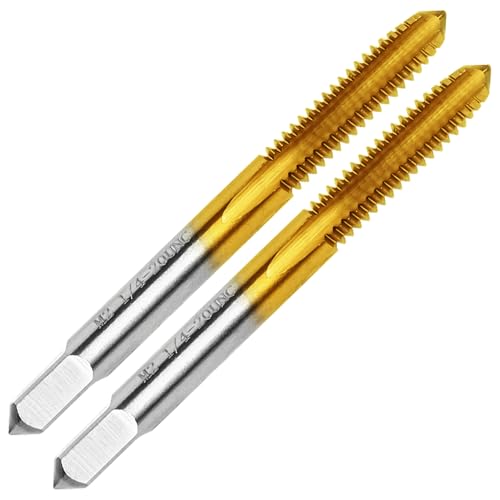 2Pcs 1/4-20 UNC Thread Tap for Metal 1/4-20 M2 HSS Thread Milling Tap