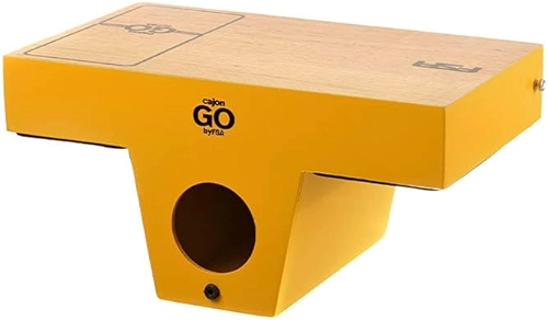 Cajon de Colo com Bongo Acoplado Híbrido 2 em 1 Encaixe Para Correia Profissional Com Captação Plug and Play CAJONGO FCGO28 AMARELO
