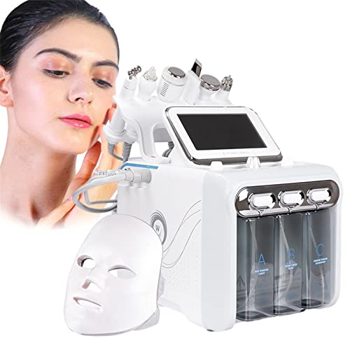 Hydrogen Oxygen Facial Machine 7 in 1 Multifunctional Hydro Oxygen Jet Micro Bubbles, Pore Blackhead Deep Cleansing Hydro Facial Sprayer Beauty Machine for Home