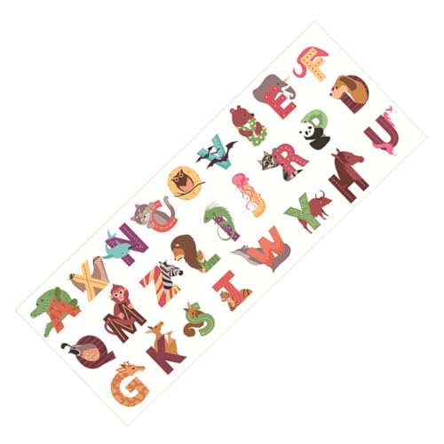 26 pegatinas educativas de animales y letras decorativas