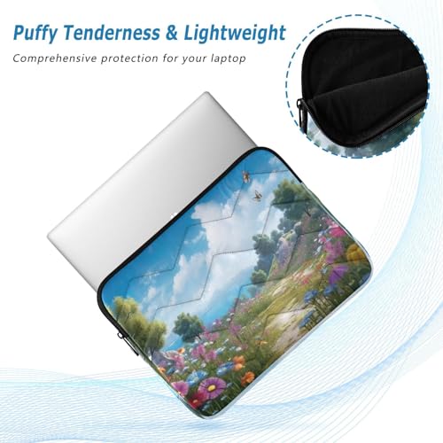 Funda para portátil 13-14 pulgadas con flores y mariposas miniatura 5