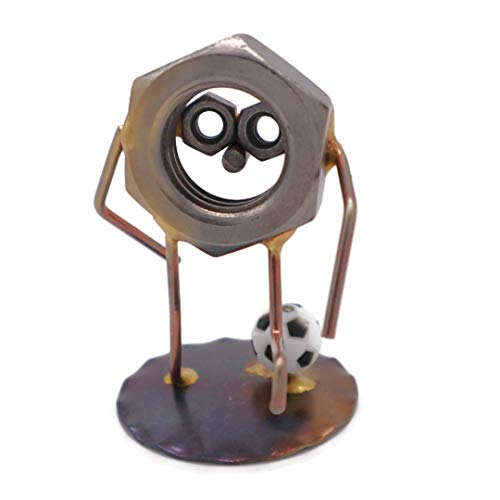 Soccer Nut Collectible Handmade Metal Art Figurine, Desk Accessories, Trophy, Boss Gift, Home Office Décor - Image 6