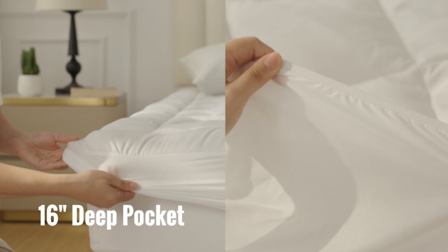 Sleep Philosophy Waterproof Sofa Bed Mattress Protector, Holden Sofa Bed Queen Mattress Pad, 3M Scotchgard, Microfiber Mattress Topper Fitted Elastic Pocket Fits Up to 8 Inch, Queen 60x72, White