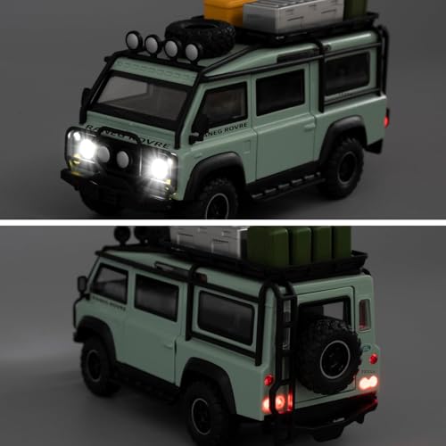 Image of FEXXA 1 /32 Compatible for Land Rover Van Model Car, Pull Back Diecast Collectible Car Toy with Sounds&Lights for Kids Boys Girls and Adults, Gift (Mint Green)