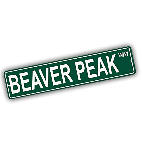 Brotherhood Aluminum Road Sign for Beaver Peak - Alaska Mountain Wall Decor