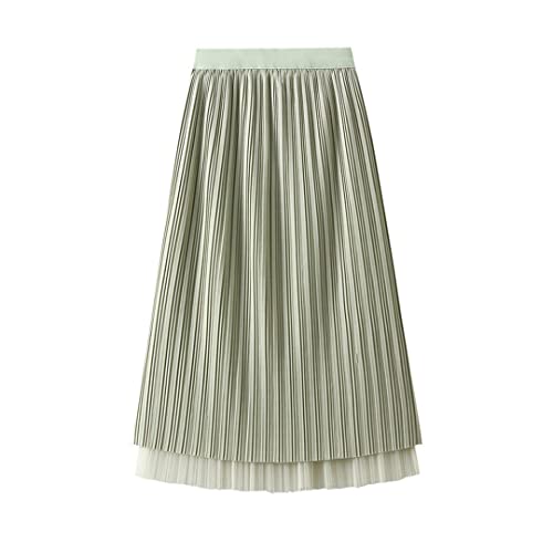 Jupe en tulle marron plissée longue coupe ample maille double face fluide