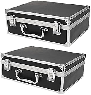 Jojomis Caja organizadora de almacenamiento para máquina de aluminio, color negro, 2 unidades