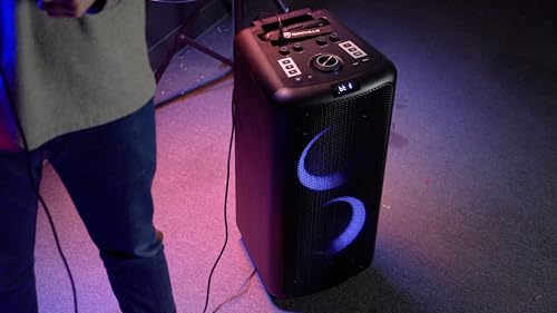 Image of Rockville Elite Party 65 Bluetooth Karaoke Party Speaker | Vocal Effects, 2000W Peak /500W RMS, 12-Hour Rechargeable Battery, Guitar and Optical Inputs, USB, Aux, Mic, LED Light, Wheels