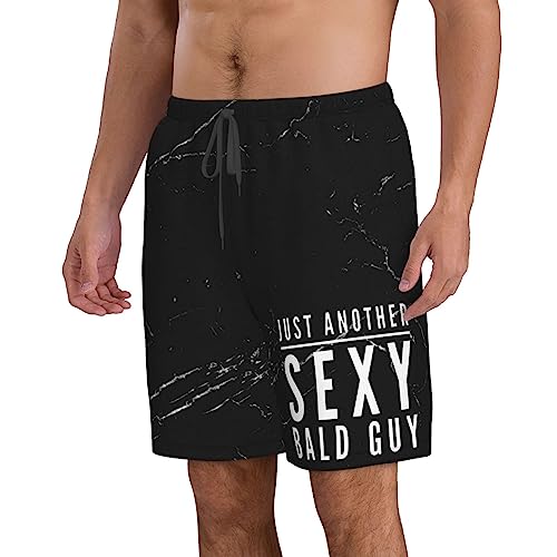 Kkaingg Just Another Sexy Bald Guy Men's Swim Trunks Quick Dry Swim Shorts Summer Beach Shorts with Pockets Swimsuit2