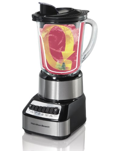 Image of Hamilton Beach Wave Crusher Blender For Smoothies With 40 Oz Glass Jar and 14 Functions, Ice Sabre Blades & 700 Watts for Consistently Smooth Results, Black + Stainless Steel (54221) (Pack of 2)