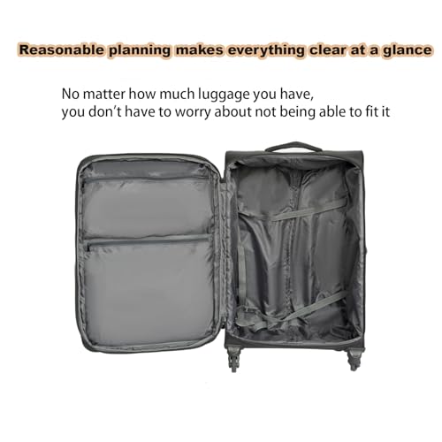 espidoo Softside Luggage 3 Piece Set: Expandable Spinner Suitcase 20/24/28 Inch - Lightweight Travel Luggage with TSA Lock & 360° Wheels for Business & Vacation3