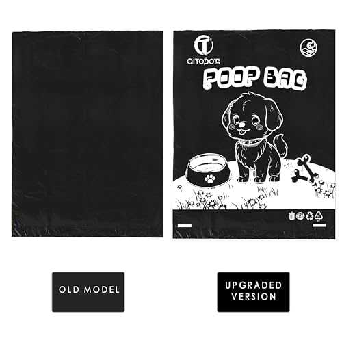 AiTodos® 600 Stück Hundekotbeutel, Schwarz, Geeignet zum Verlassen des Hauses, Kotbeutel für Hunde - 30 * 21,5 cm, Polyethylen-Material, Tragbar - Hunde Kotbeutel (40 Rollen, 15 pro Rolle)