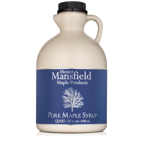 Mansfield Maple Pure Vermont Maple Syrup in Plastic Jug Grade A Golden Delicate, Quart)