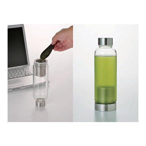 Botella para té 380 ml con tapa color rosa miniatura 3