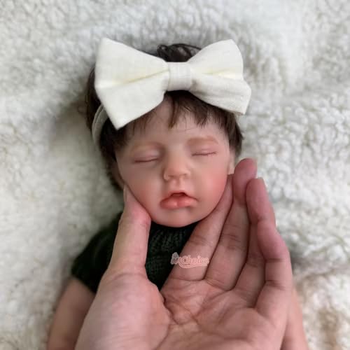 Realistische 12 Zoll Silikon Reborn Baby Puppe Mädchen-handgefertigte lebhafte geschlossene Augen geöffnet Mund Neugeborenes für Sammlergeschenk – Bild 4