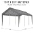 Carport Canopy 10'x20' Replacement Cover, Waterproof & UV Protected Garage Top Tarp Shelter Cover with Ball Bungee Cords, Car Cover Tent (Frame is not Included)