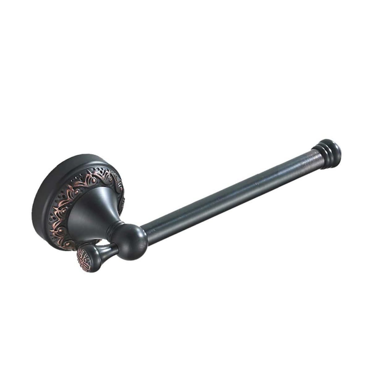 Ciieeo Portarotolo Retro Ottone Nero Bronzo Supporto Per Carta Igienica Da Muro Design Elegante e Semplice Per Bagni Cucine e Hotel
