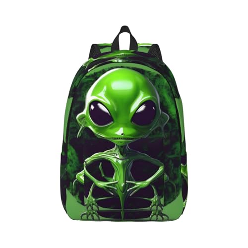 Sac à dos vert Alien pour filles et garçons sac de voyage universitaire KoNsev