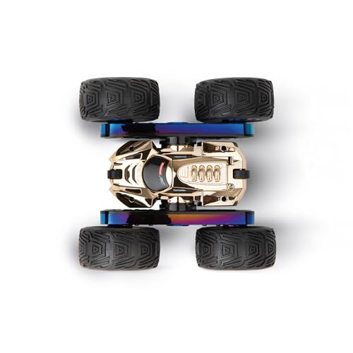 Carrera RC Turnator Color Flip I Ferngesteuertes Fahrzeug mit 360 Bewegungsradius | Chamäleon-Effekt Lackierung | LED-Licht I 20 Min Fahrzeit | Spritzwassergeschützt | Ready to Run | Ab 6 Jahren