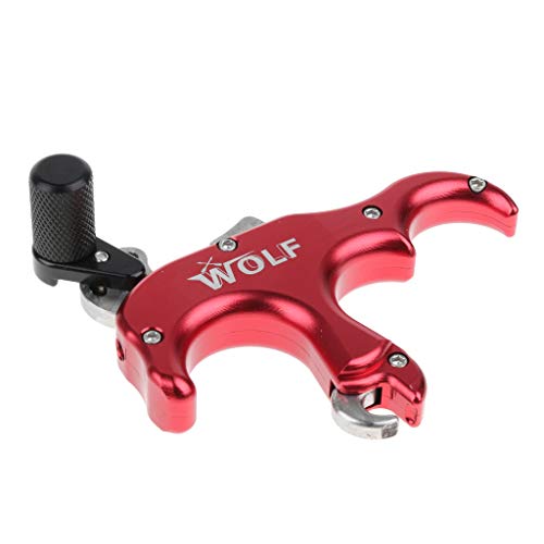 Baoblaze 3 Finger Archery Release Aid Compound Bows Shooting Tool Thumb Trigger