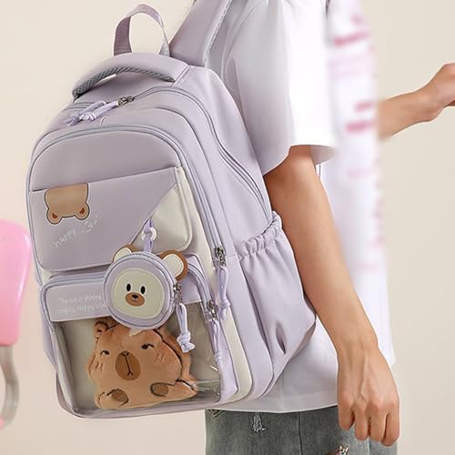 Mochila infantil ergonómica con múltiples compartimentos exteriores 2