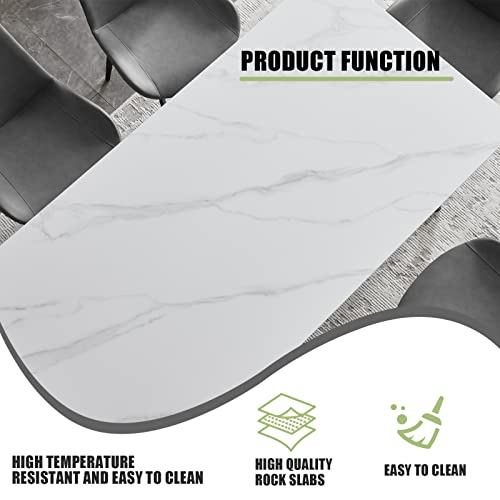 HIPIHOM-Modern-Dining-Table-Set-for-4-5-Pieces-Rectangular-Dining-White-Sintered-Stone-Table-and-Chairs-Set-4-for-Home-Kitchen-Living-Room-Dining-Room-Table4-Grey-Chairs