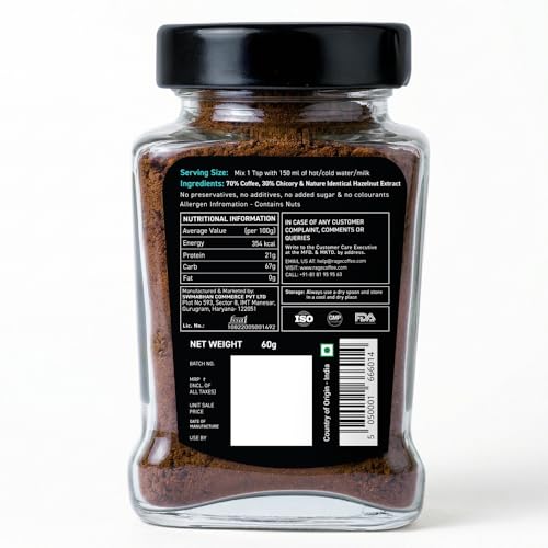 Image of Rage Coffee Silk Blend Instant Coffee Powder | Creamy Hazelnut Silk Blend Flavoured Coffee 60 GMs | Premium, Bold & Smooth (Pack of 2)