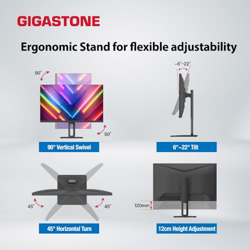 Image of Gigastone 27 inch IPS Monitor 3-Pack, 100Hz FHD 1920 x 1080, MPRT 1ms,Built in Speakers,VESA Mount, Adjustable Stand, USB-C /HDMI /Display Port Connectivity, Type C Charging to iPhone