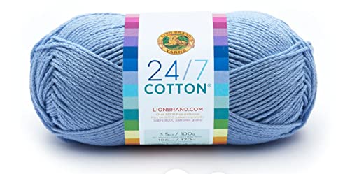 Lion Brand Yarn - 24/7 Cotton - 6 Skein Assortment (Ocean)