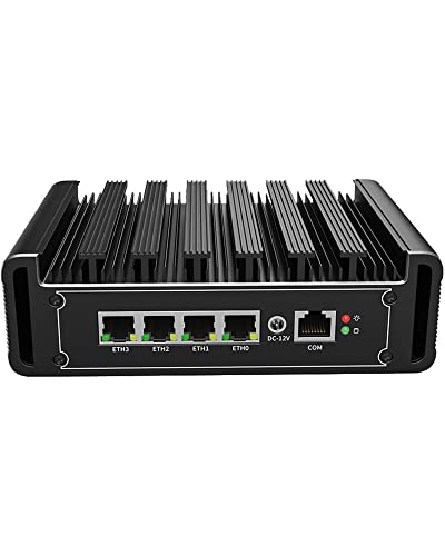Dozlzyp 4 Port i226 2.5G Firewall Micro Appliance, 4K Fanless Firewall Mini PC Celeron N5105, HDMI, DP, 4xUSB, AES-NI VPN Router Support pfsense Openwrt, WiFi Slot, Barebone