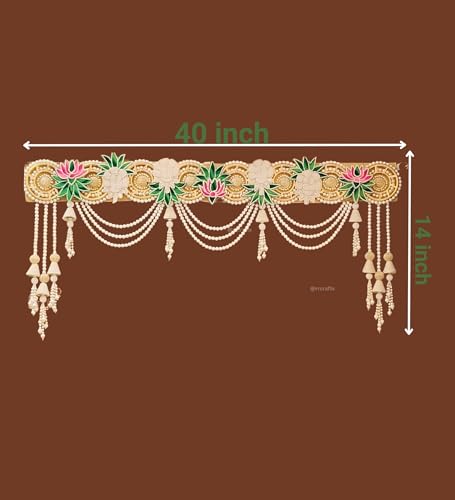 Image of Toran for Decor | Thornam for Entrance Door | Mandir & Pooja Room Toran | Thoran Bandhanwar for Diwali | Bandarwal | 40 inch
