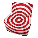White Target Stretch Single Sofa Covers Concentric Circles Chair Slipcovers Reusable Armchair Covers Non Slip Furniture Protectors for Home Office Cafe