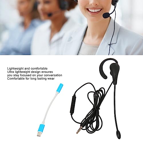 Casque filaire à une oreille Type-C avec microphone pour bureau - 3