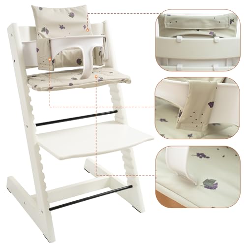 Image of Baby Cushion Set Soft and Comfort High Chair Cushion for Infant, Toddler High Chair Accessories Easy to Clean and Install, Grape Sandy