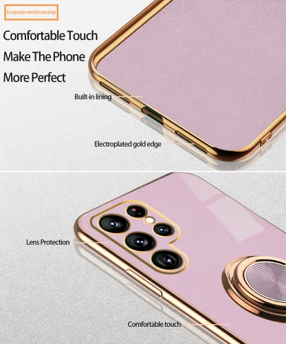 Coque Redmi Note 13 4G violette en silicone transparent avec béquille - 2