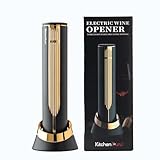 Kitchen Guru Premium Electric Wine Bottle Opener Foil Cutter - USB Charging Base - Stylish, Ergonomic, and Rechargeable Wine Corkscrew - Ideal for Home, Kitchen, Gifting - Effortless Cork Removal