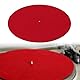 fivekim Plattenspieler-Matte Slipmat Audiophile 3 mm Filzplatte Vinyl Schallplattenspieler Anti-Vibration, langlebig, antistatisch, Filz, Rot