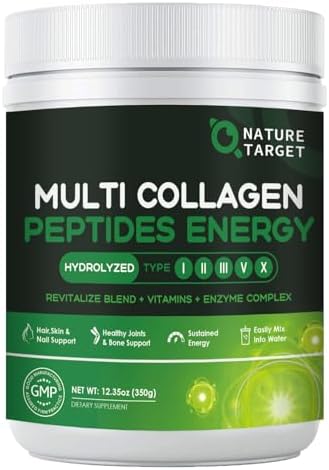 NATURE TARGET Multi-Collagen Peptides Powder for Women, 35 Servings