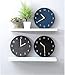 thehaki Decorative Wall Clock Silent & Non-Ticking Quartz Clock PU Leather Lightweight 0.4lb Round 9