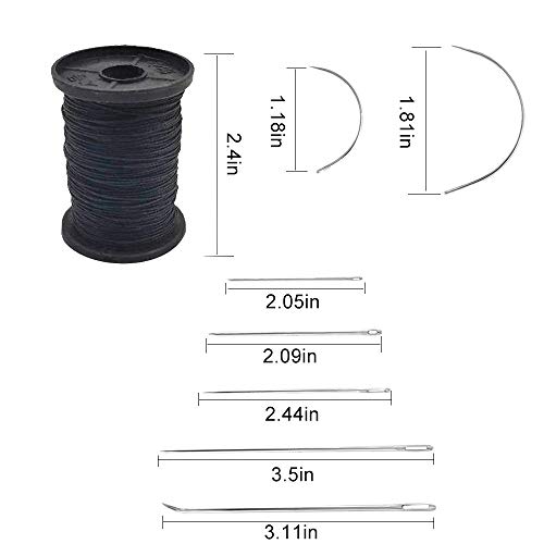 Topus Extra Strong Upholstery Repair Sewing Thread Kit And Heavy Duty Household Hand Needles, Including 7 Styles Of Leather Canvas Sewing Needles And 3 Colors Nylon Thread (70 Yard Of Each Roll) #TOP1
