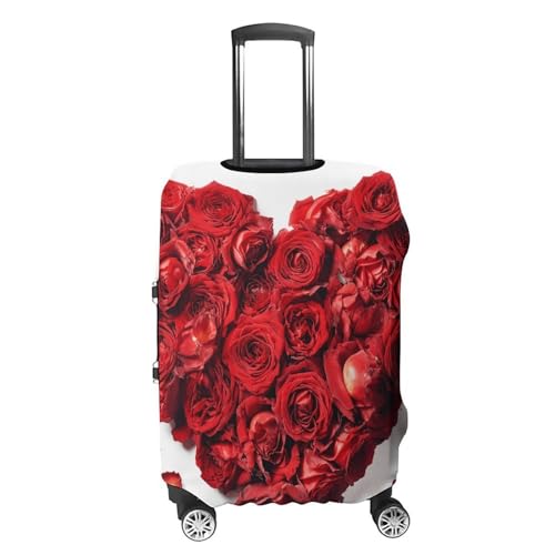 Travel Luggage Cover Elastic Suitcase Protector Anti-Scratch Washable Heart Shaped Rose Luggage Sleeve Tsa Approved Carry on Covers Baggage Cover Fits 18-32 Inch Luggages4