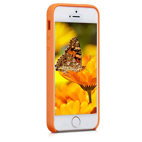 Kwmobile Case Compatible With Apple Iphone Se (1.Gen 2016) / Iphone 5 / Iphone 5S Case - Tpu Silicone Phone Cover With Soft Finish - Fruity Orange #TOP1