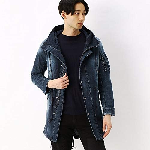 Amazon ルパート ストレッチ入り のrupert Voguish 流大人のスプリングデニムモッズコート 1 インディゴ L コート ジャケット 通販