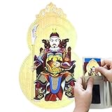 午年 太歳カード - 富と繁栄を引き寄せる | 伝統的な中国の太歳お守りカード,学生寮・旅行・寝室・ナイトスタンド・家族・友人・10代・同級生向け