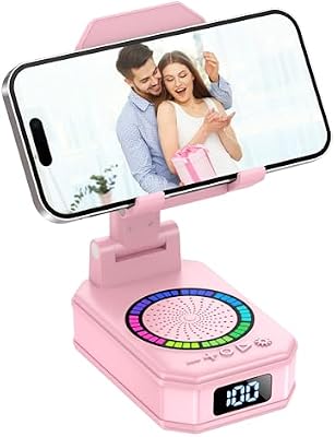 Bluetooth Speaker Phone Stand with LED Lights