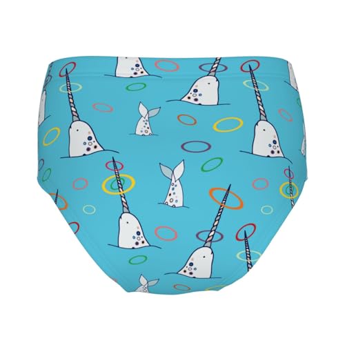 Cute Narwhal Girls' Underwear Soft Cotton Little Girls Panties Comfort Briefs2