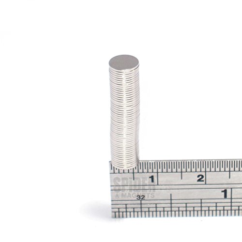 Spider Magnetics Magnets 6x0.5 mm Neodymium Disc small thin round craft disk 6mm dia x 0.5mm (10)