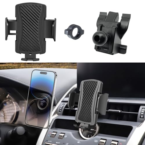Car Phone Mount for Lexus NX 2015-2021 Phone Holder Navigation,for NX200t/NX300/NX300h Cellphone Mobile Cradle Auto Accessories Bracket Anti-Shake,360 Degree Rotation,Compatible for All Cell Phones